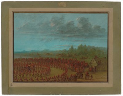 Válečný tanec Saukies od George Catlin