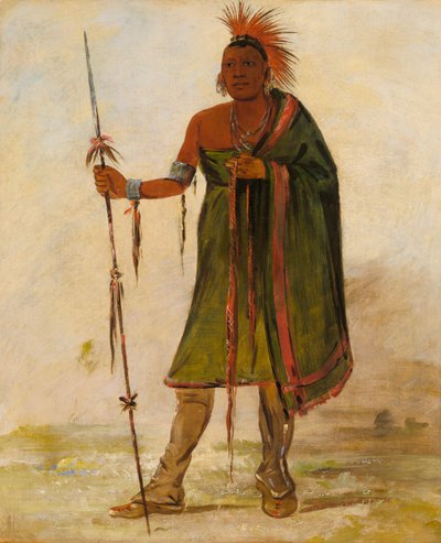 Wash-ím-pe-shee, Madman, a Distinguished Warrior, 1834. od George Catlin