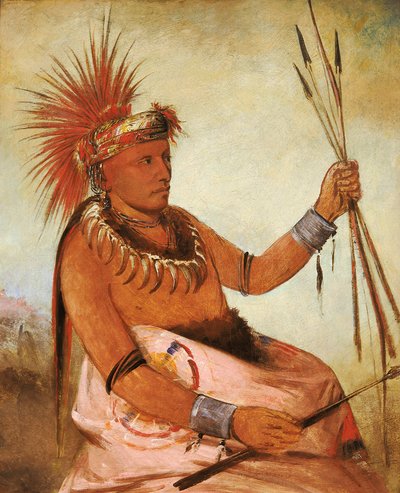 Wos-cóm-mun, Zaneprázdněný muž, statečný, 1832. od George Catlin