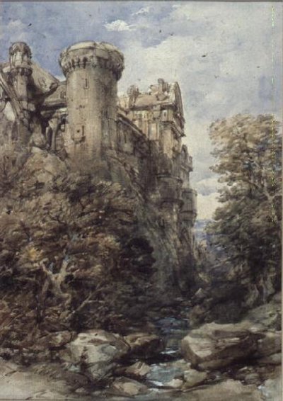 Craigmillar Castle (wc na papíře) od George Cattermole