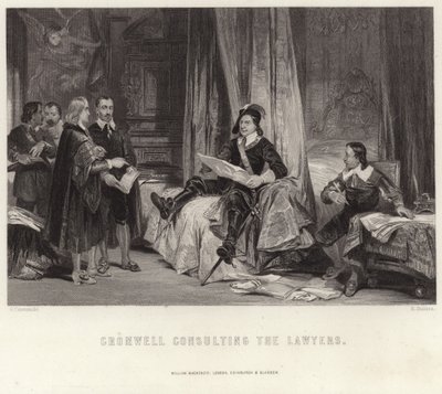 Cromwell se radí s právníky od George Cattermole