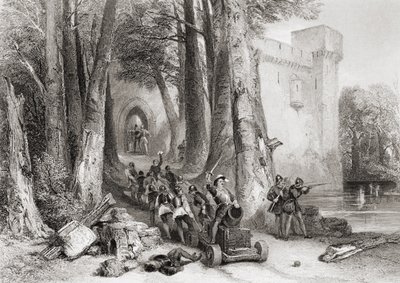 The Siege of Lathom House, 1644, ryl W. Topham od George Cattermole