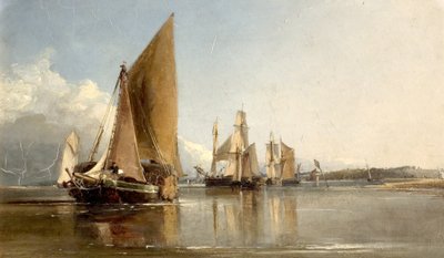 Lodě vplouvající do Medway od George Chambers