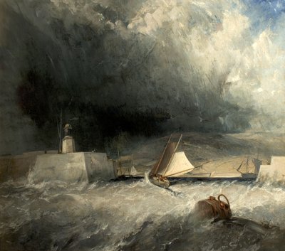 Whitby Harbour, Severní Yorkshire, 1836 od George Chambers