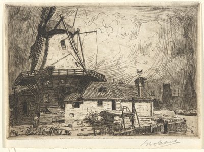 Moulin a Zwyndrecht od George Charles Aid