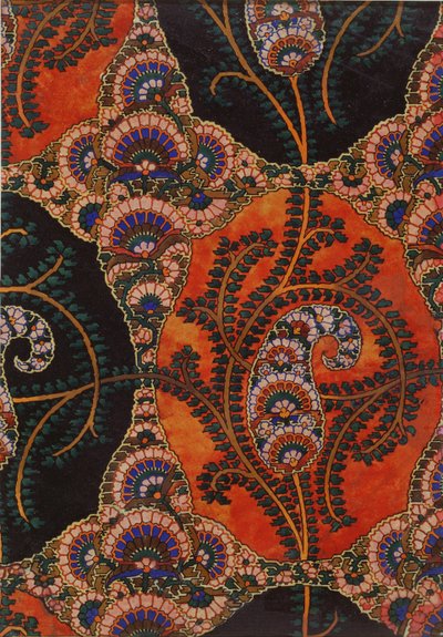 Návrh látky pro šály Paisley, cca 1871 od George Charles Haite