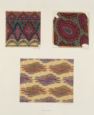 Návrhy látek pro šály Paisley, kolem roku 1871 od George Charles Haite