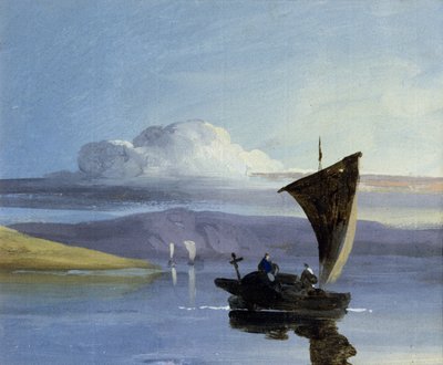Čínská džunka (kvaš) od George Chinnery