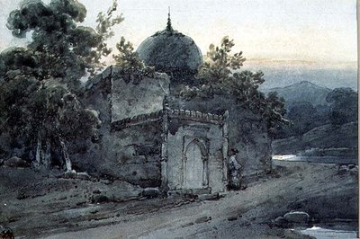 Hrobka nebo část chrámu od George Chinnery