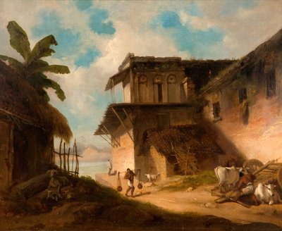 Bengálská vesnická scéna, 1821. od George Chinnery