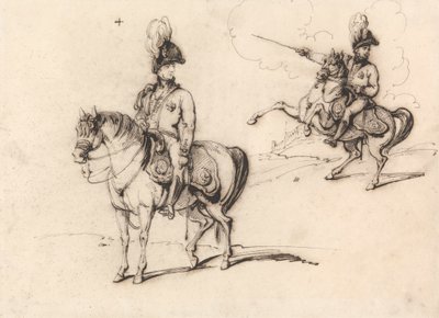 Jezdecká studia anglického důstojníka od George Chinnery
