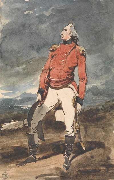 Studie k portrétu vojenského důstojníka od George Chinnery