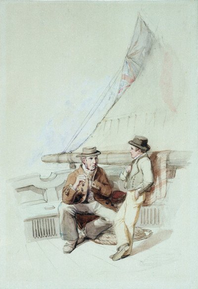 Bramble a Jack odvezeni do francouzského přístavu od George Clarkson Stanfield