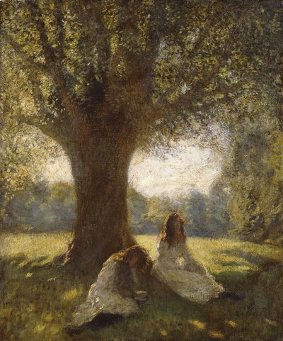 A Shady Spot, cca 1920 (olej na plátně) od George Clausen