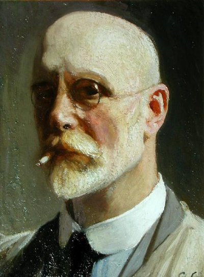 Autoportrét s cigaretou od George Clausen