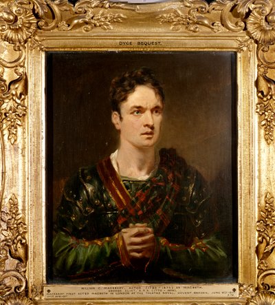 William Macready jako Macbeth, kolem roku 1820 od George Clint