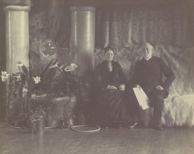 Pan a paní Charles E. Tiffany ve studiu Louis C. Tiffanyho, ca. 1890. od George Collins Cox