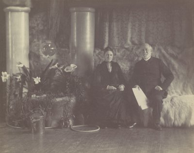Pan a paní Charles L. Tiffany ve studiu Louis C. Tiffanyho, ca. 1890. od George Collins Cox
