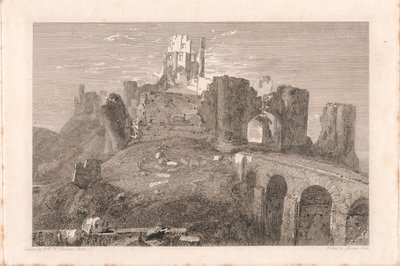 Hrad Corfe, Dorsetshire od George Cooke