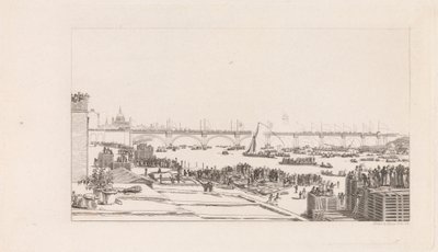 Otevření mostu Waterloo od George Cooke