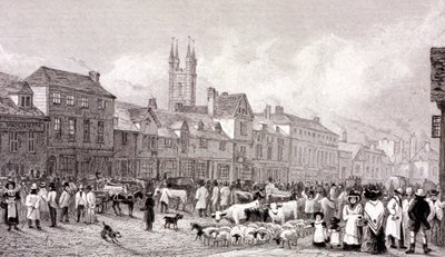 Smithfield Market, Londýn, c1830 od George Cooke