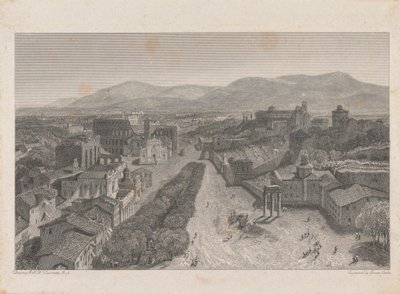 Forum Romanum z věže Kapitolu od George Cooke