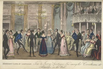 Taneční sál, „Život v Londýně atd.“, od Pierce Egana od George Cruikshank
