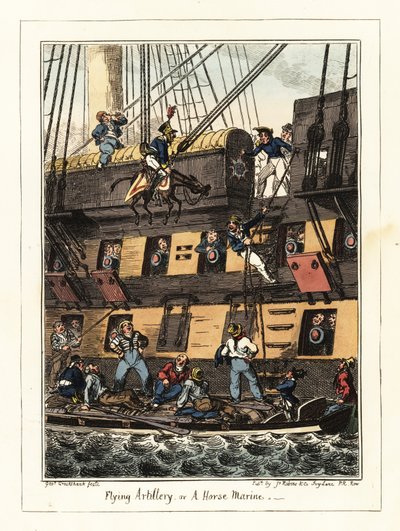 Dragoun milice potrestán v Santiagu na Kapverdách, 1828 (litografie) od George Cruikshank