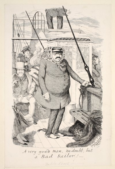 Velmi dobrý muž, bezpochyby, ale Bad Sailor!, hospoda. 1845 od George Cruikshank