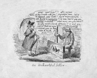 Nevděčný muž, 1829 od George Cruikshank