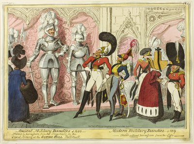Starověké a moderní vojenské dandy z roku 1450 od George Cruikshank