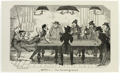 Duben - Dokončovací práce od leptů George Cruikshanka po komiksové almanachy: 1835-1853 od George Cruikshank