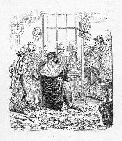 U holičů (rytina) od George Cruikshank