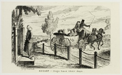 Srpen - Psi mají své dny od leptů George Cruikshanka po komiksové almanachy: 1835-1853 od George Cruikshank