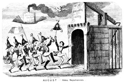 Srpen – Idees Napoliennes, 19. století. od George Cruikshank