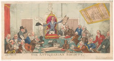 Versammlung der Society of Antiquaries od George Cruikshank