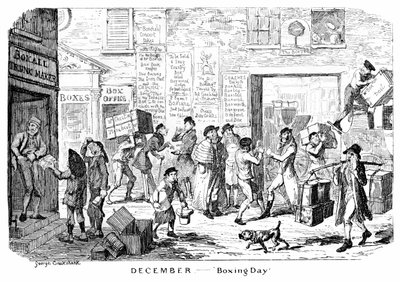 Prosinec - Boxing Day, 19. století. od George Cruikshank