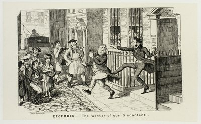 Prosinec - "Zima naší nespokojenosti" z ocelorytu George Cruikshanka do komiksových almanachů: 1835-1853 od George Cruikshank
