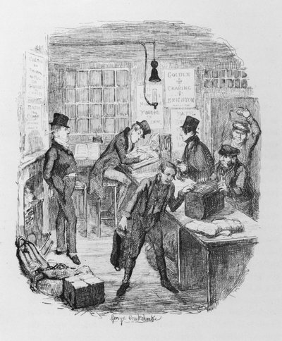 Early Coaches, c.1836 (rytina) od George Cruikshank
