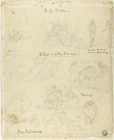 Rané skici k operám Falstaff, Sen noci svatojánské od George Cruikshank
