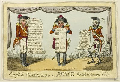 Angličtí generálové o mírovém zřízení!!! od George Cruikshank