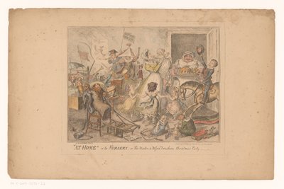 Feest in de kinderkamer Doma v jeslích aneb vánoční večírek pánů a missek (název na objektu) od George Cruikshank