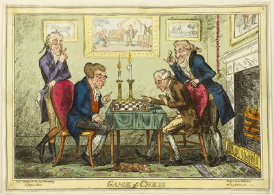 Hra v šachy od George Cruikshank