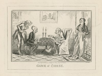 Hra v šachy od George Cruikshank