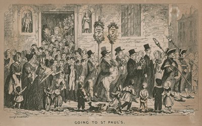 Jít do katedrály svatého Pavla v Londýně od George Cruikshank