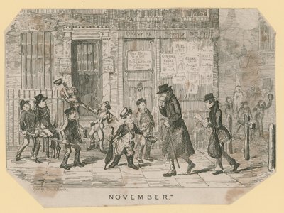 Noc Guye Fawkese od George Cruikshank