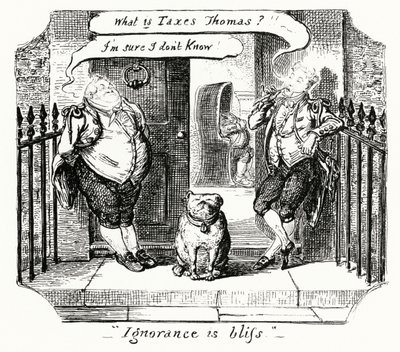 Nevědomost je blaženost (rytina) od George Cruikshank