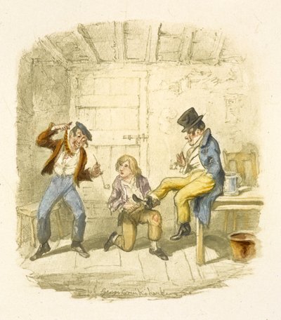 Ilustrace k filmu "Oliver Twist" od George Cruikshank