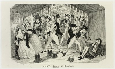 Červenec - Down at Beulah from George Cruikshank