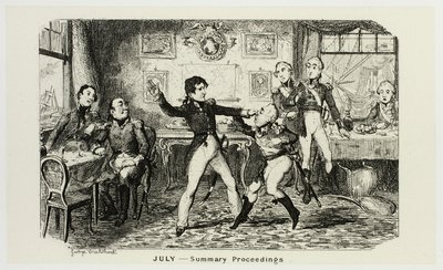 Červenec - Souhrnný sborník z leptů George Cruikshanka do komiksových almanachů: 1835-1853 od George Cruikshank